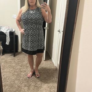 Size 16 ALYX Sleeveless Black & White Slip On Checkered Dress